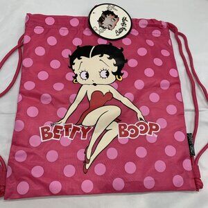 2005 Betty Boop Pink Backpack Tote Lined NWT